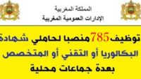 عـــــاجل.. 785 منصب وظيفي لحاملي الباكالوريا او التقني او المتخصص بعدة وزارات وشركات كبرى وجماعات محلية. الترشيح قبل 27 دجنبر 2024